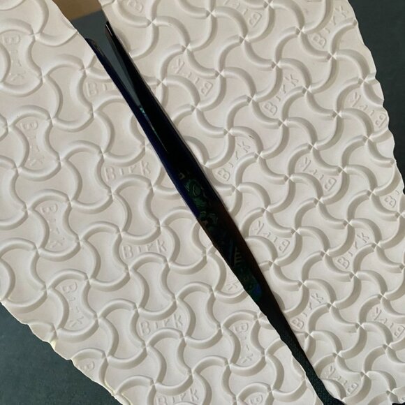 Birkenstock Madrid Birko Flor Narrow Blue Patent Leather Sandal Size 41 L10 M8 - Picture 7 of 8